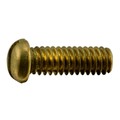 Midwest Fastener #8-32 x 1/2" Brass Coarse Thread Slotted Faucet Screws 10PK 72931